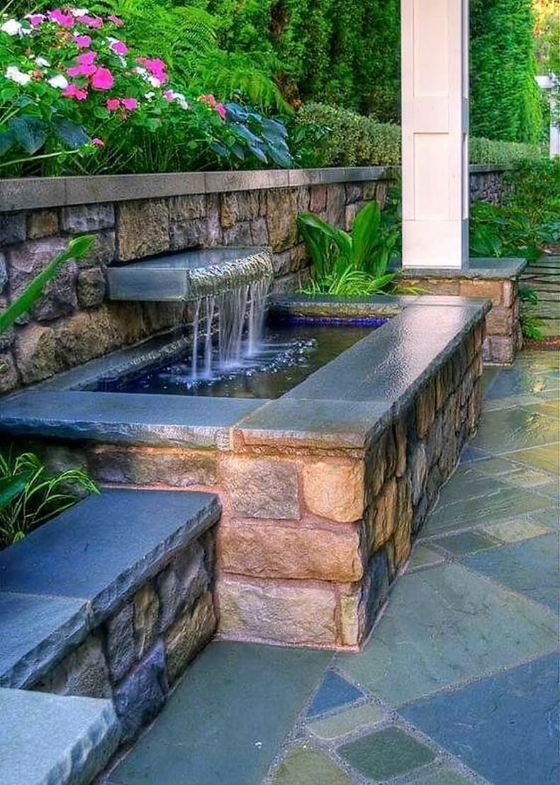 look at this awesome waterfall idea which will prove best for smaller gardens and patios small courtyard gardens courtyard gardens design waterfalls backyard tranquil spills water feature on look at this awesome waterfall idea which will prove best for smaller gardens and patios small courtyard gardens courtyard gardens design waterfalls backyard pinterest