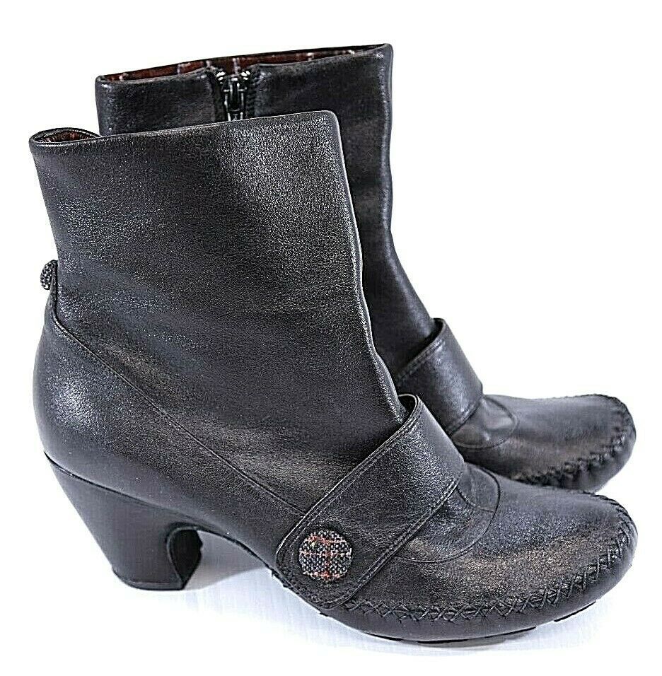 Indigo By Clarks Women's Zip Ankle Side Button Zip Boots Size 9M #IndigobyClarks #Ankleboots