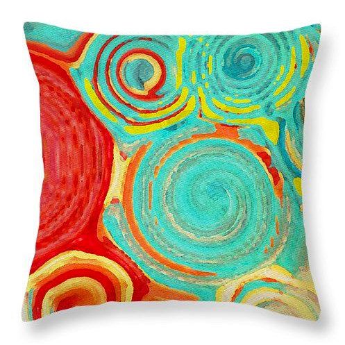 Decorative Pillow Running In Circles Colorful Swirls Design Home Decor Scatter Cushion Dorm D Throw Pillows Colorful Throw Pillows Decorative Throw Pillows