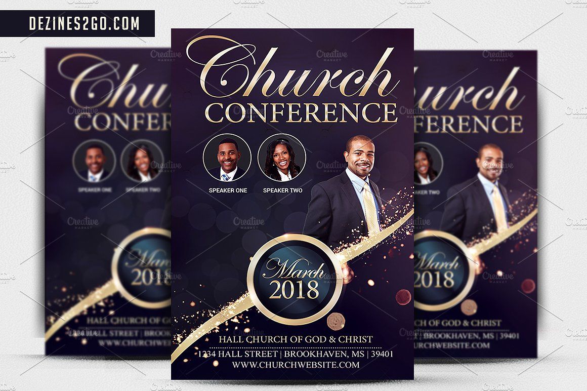 church conference flyer template clouds backdrop feeling church conference flyer template