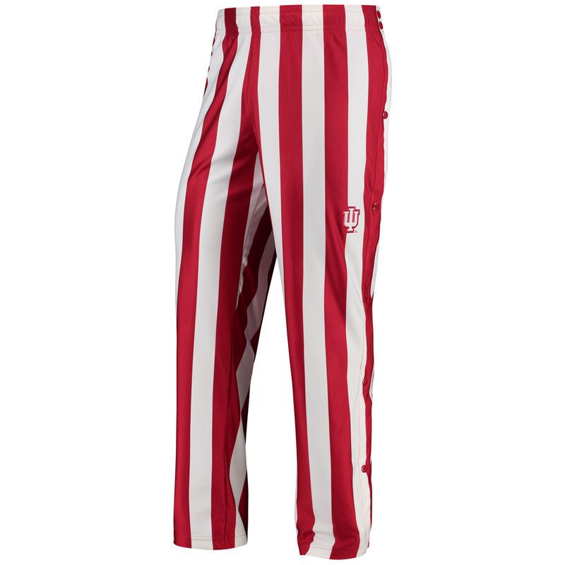 Indiana Hoosiers adidas On-Court Candy Stripe Basketball Warm-Up Pants