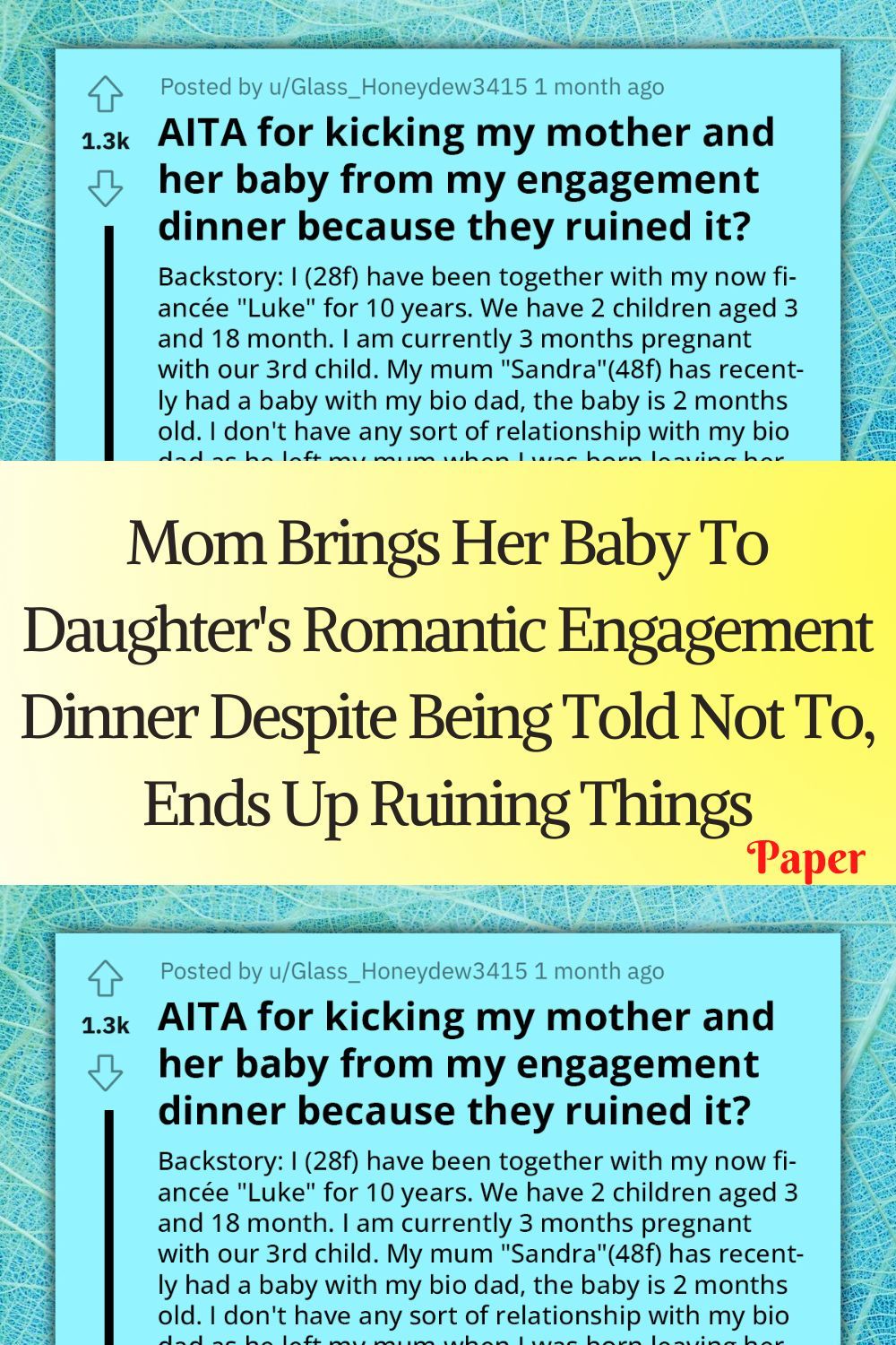 Mom Brings Her Baby To Daughter s Romantic Engagement Dinner Despite mom-brings-her-baby-to-daughter-s-romantic-engagement-dinner-despite