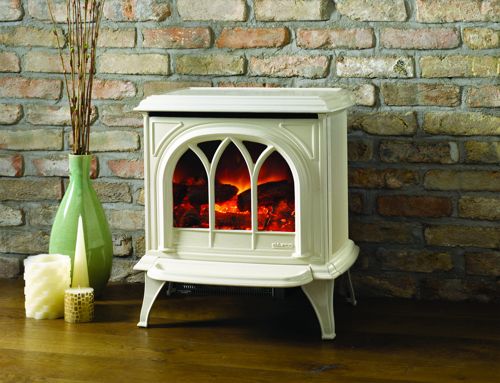 In creme emaille uitgevoerd, de Huntongdon 30 van Stovax ...