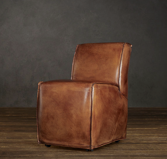 Bruno Leather Narrow Side Chair In 2019 Thinking Of You Bruno Leather Dining Chair Narrow Restoration Hardware