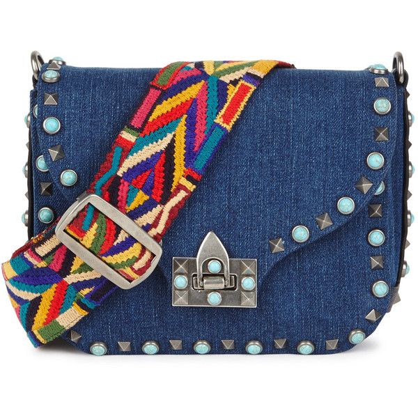 valentino blue studded bag