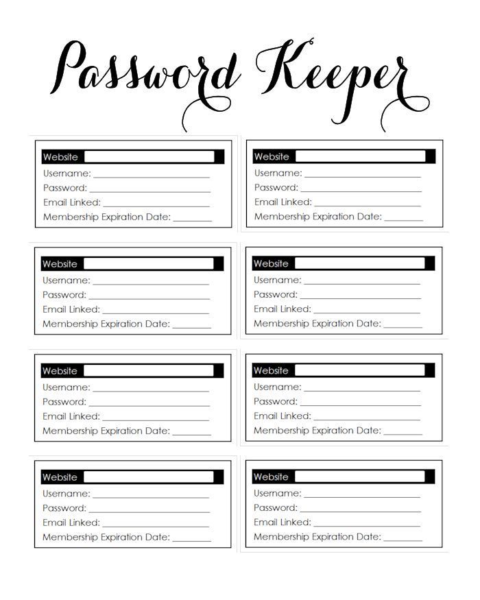 Free Printable Family Planner