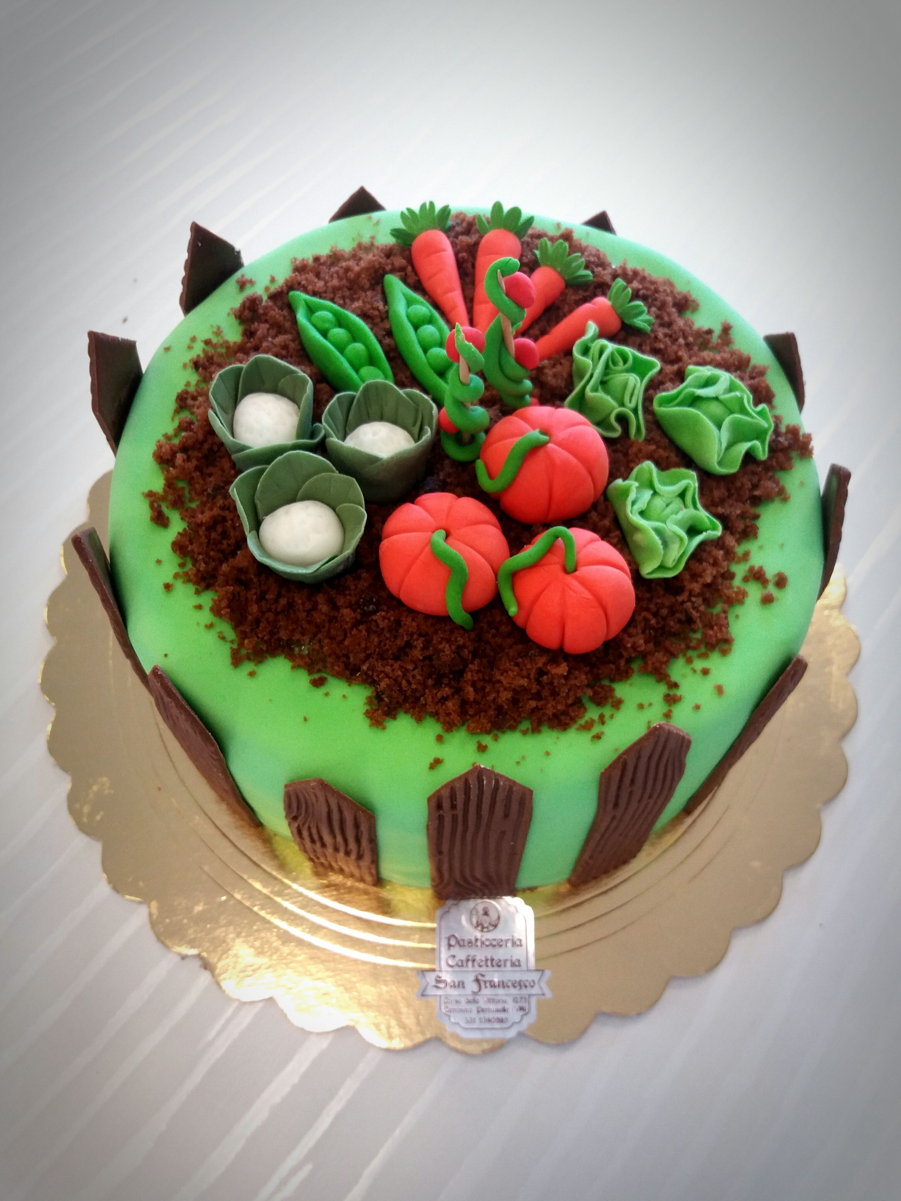 Torta orto Torte, Decorazioni in pasta di zucchero