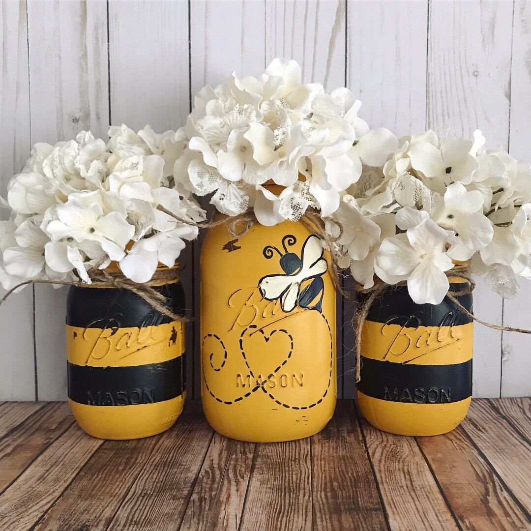 Bumble Bee Mason Jars Home Decor Set Of 3 Mason Jars Black Etsy Mason Jar Diy Mason Jar Crafts Mason Jar Flowers Bumble Bee Mason Jars Home Decor Set Of 3 Mason Jars Black Etsy Mason Jar Diy Mason Jar Crafts Mason Jar Flowers