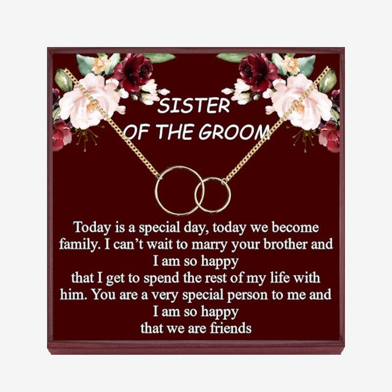 Bonus Sister Gift, Sister of The Groom Gift, Necklace Sister In Law Gift, Wedding Gift, Sister of The Groom, Thank You Grooms, Sister Gift