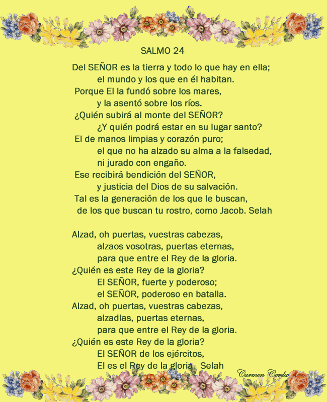Salmo 24 Salmos Mensaje De Dios Textos Biblicos