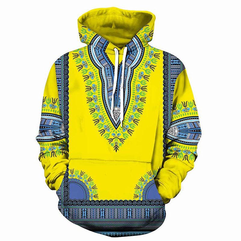 Generic Mens Hoodies African 3D Print Long Sleeve Dashiki Sweatshirt Top Generic Mens Hoodies African 3D Print Long Sleeve Dashiki Sweatshirt Top