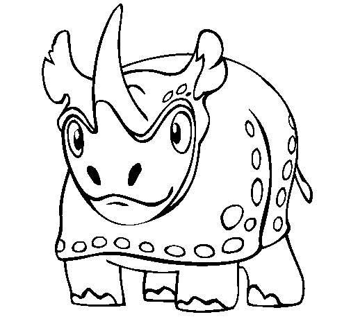 Dibujo De Rinoceronte 4 Para Colorear Rinoceronte Dibujo Dibujos De Animales Rinoceronte