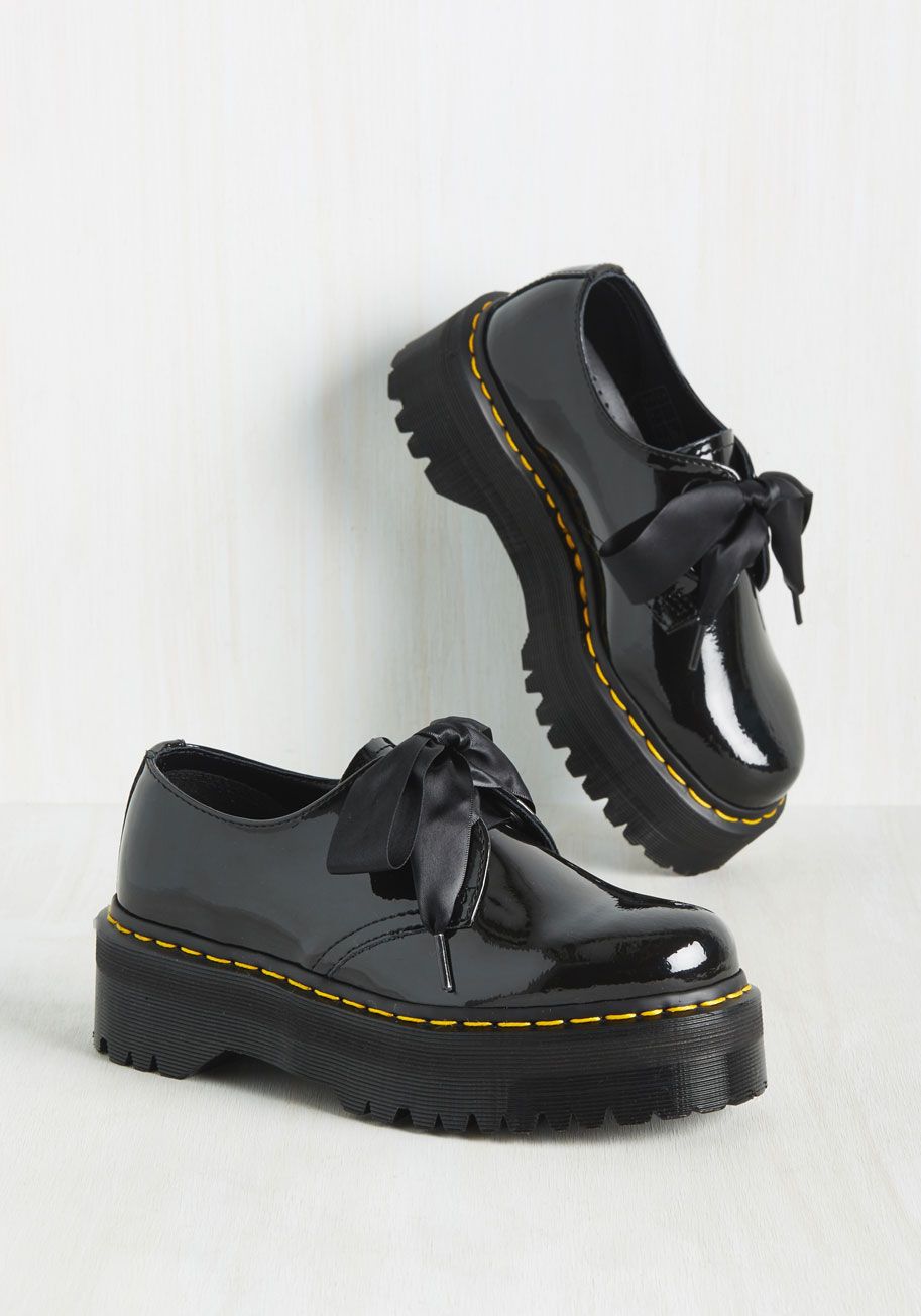 Oh My Gosh A-Line Dress in Navy Dinos | Black platform, ModCloth and ... Creep It Real Shoe. Show the world youre a bona fide fashionista by sporting these