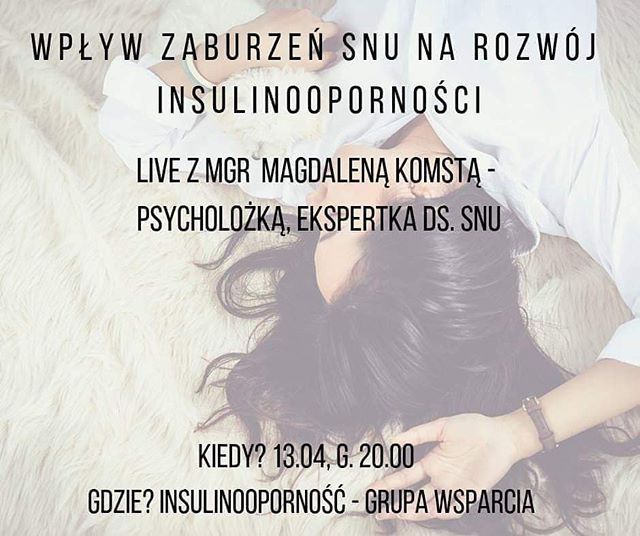 Czy są tu osoby z insulinoopornością? Dziś o 20 przeprowadzę FB Live w grupie wsparcia IO - na temat związków IO ze snem. Zapraszam! @fundacja_io #insulinoopornosc #insulinooporność #io #sen #odchudzanie #cukrzyca High Needs Baby, Live, Instagram