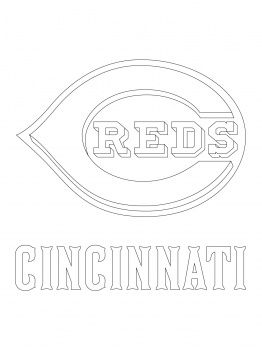 Cincinnati Reds Logo Free printable coloring pages Printable