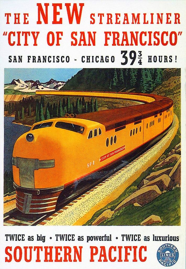 TEXAS ZEPHYR Burlington Route New Retro Railroad Train Poster Art Print 156