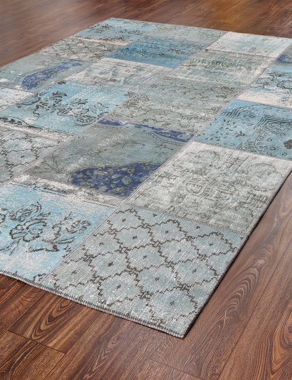 118x79 Inches Wool Carpet Vintage Patchwork Rugs Turquoise Gray 118x79 Inches Wool Carpet Vintage Patchwork Rugs Turquoise Gray Tones Rug Turkish Overdyed And Cotton 739 Living Pinterest