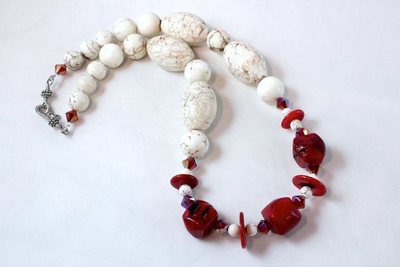 Sterling silver Howlite Handmade. Long bright /deep red tulip flower earrings Sterling silver Howlite Handmade. Long bright /deep red tulip flower earrings