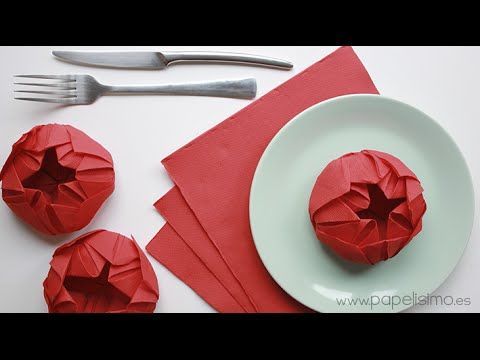 Vídeo Cómo Doblar Servilletas De Papel Con Forma De Flor Con Muy Pocos Pasos Y Sin Pegamento Ni Ti Doblar Servilletas De Papel Doblar Servilletas Servilletas