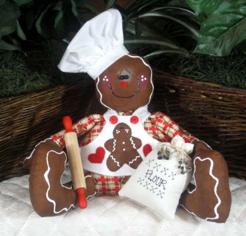 Primitive Gingerbread Baker Shelf Sitter PATTERN #218