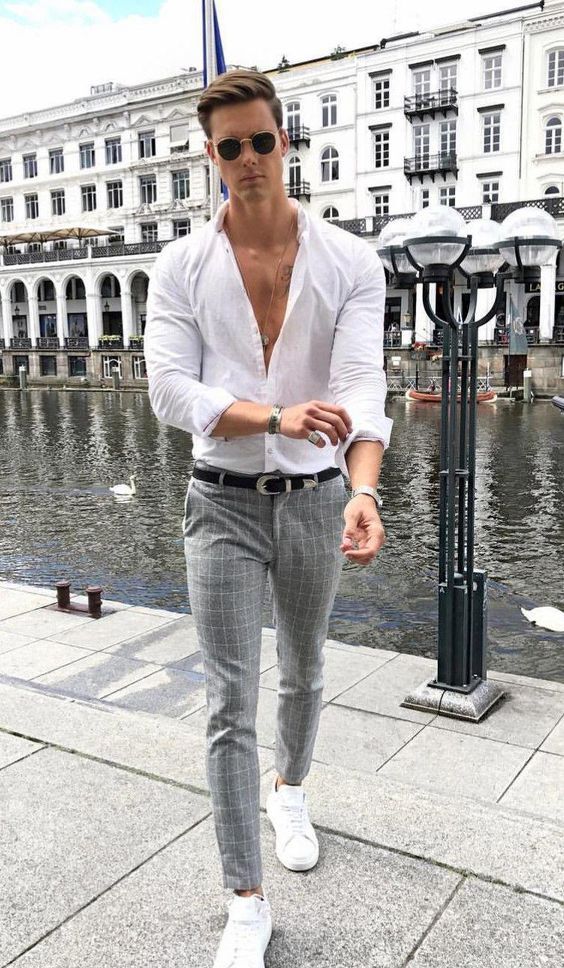O Retorno do Xadrez | 45 Looks com a Calça Quadriculada – O Cara Fashion Formal Men Outfit, Casual Style Outfits, Mens Outfits, Work Outfits, Classy Outfits, Chic Outfits, Summer Outfits, Stylish Men, Men Casual