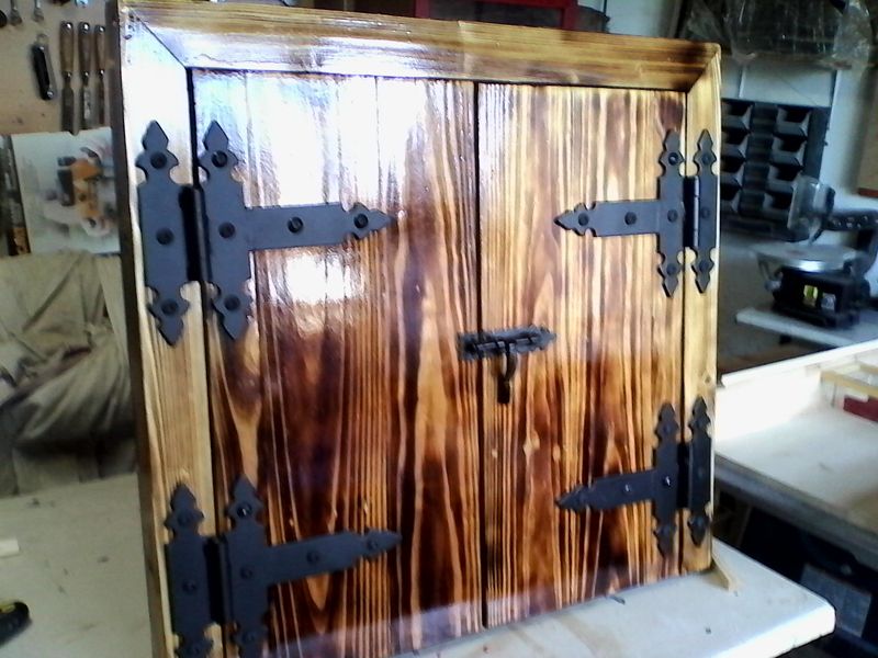 Caja De Madera De Madera Quemada A Soplete Madera Quemada