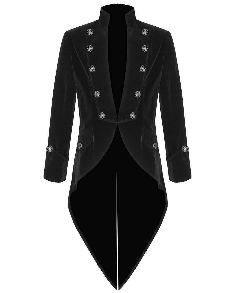 Mens Steampunk Gothic Vest Waistcoat Double-Breasted Jacquard Coat Green M
