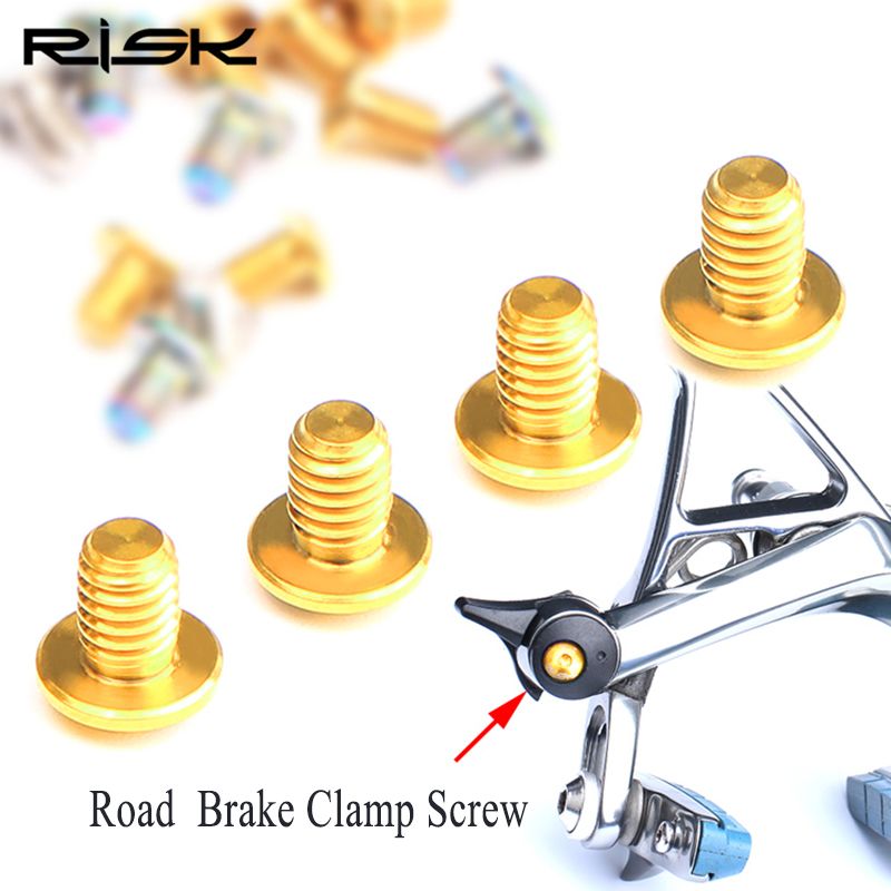 4Pcs RISK Bike Disc Brake Fixed Bolts M6x18//20mm Screws TC4 Titanium Brake Bolt