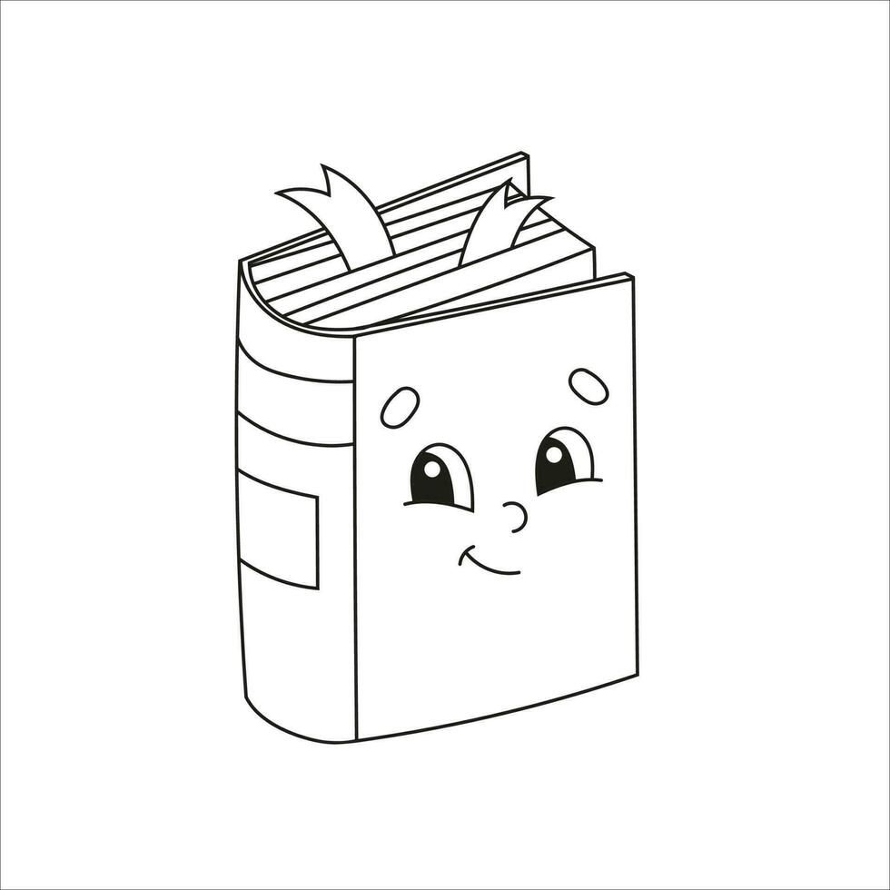 Coloring Book Page For Kids Cartoon Character Black Contour coloring-book-page-for-kids-cartoon-character-black-contour