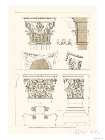 Ancient Capitals Prints J Buhlmann Allposters Com Art Print Display Ancient Architecture Painting Prints