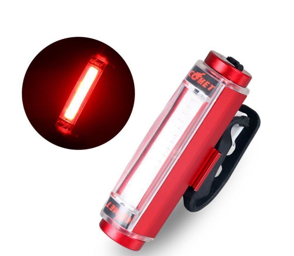 USB Rechargeable Bike Bicycle LED Tail Light Safety Cycling Warning Rear Lamp Z