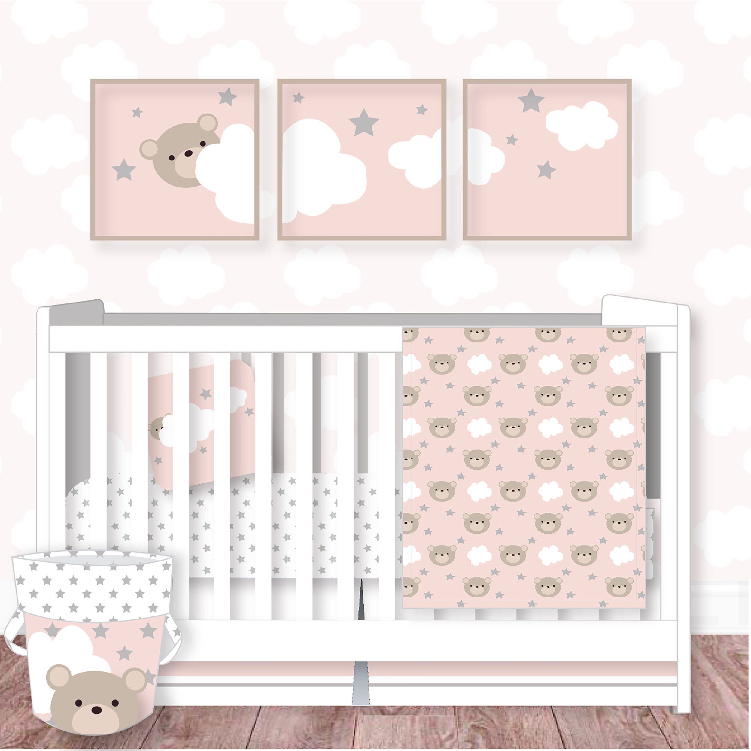 pink nursery bedding