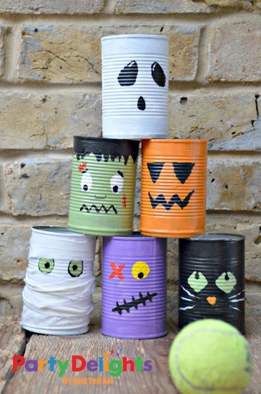 Christmas Tin Can Bowling - Red Ted Art - Kids Crafts