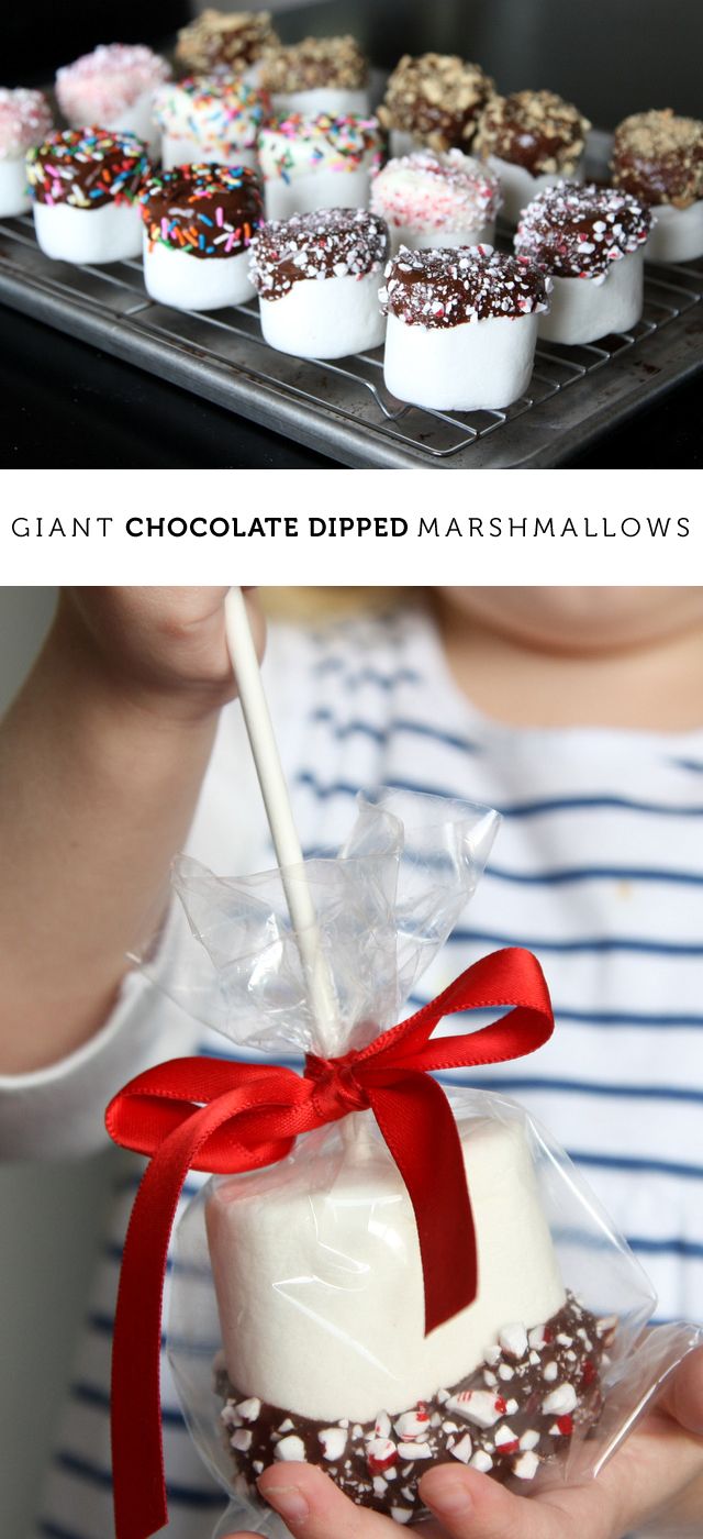 Giant Chocolate-Dipped Marshmallows