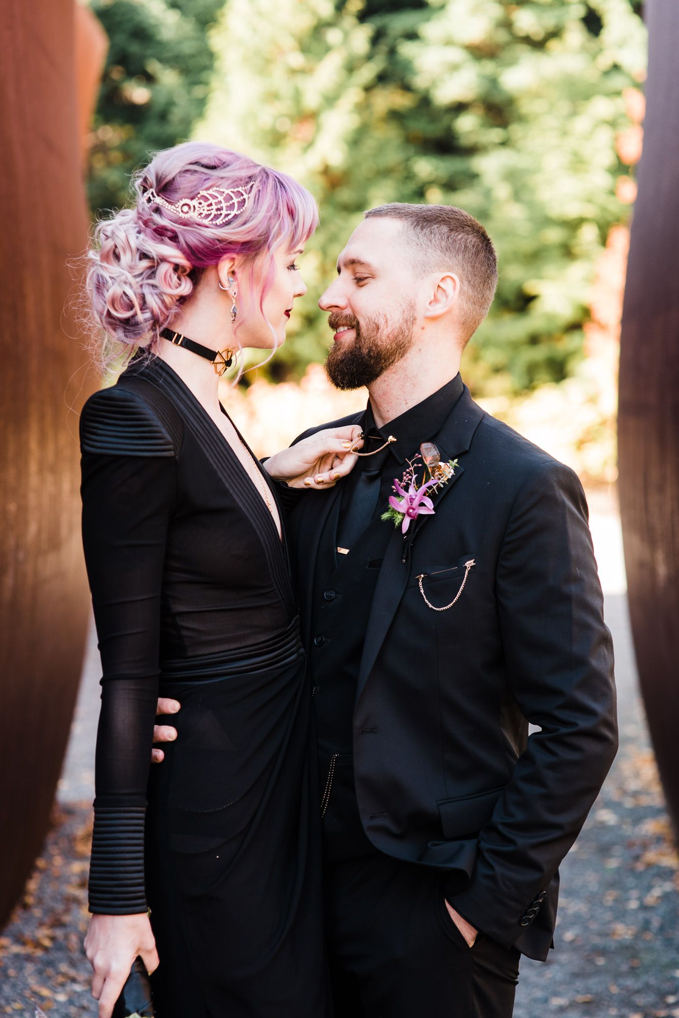 A Halloween Elopement with Gothic Touches at Olympic