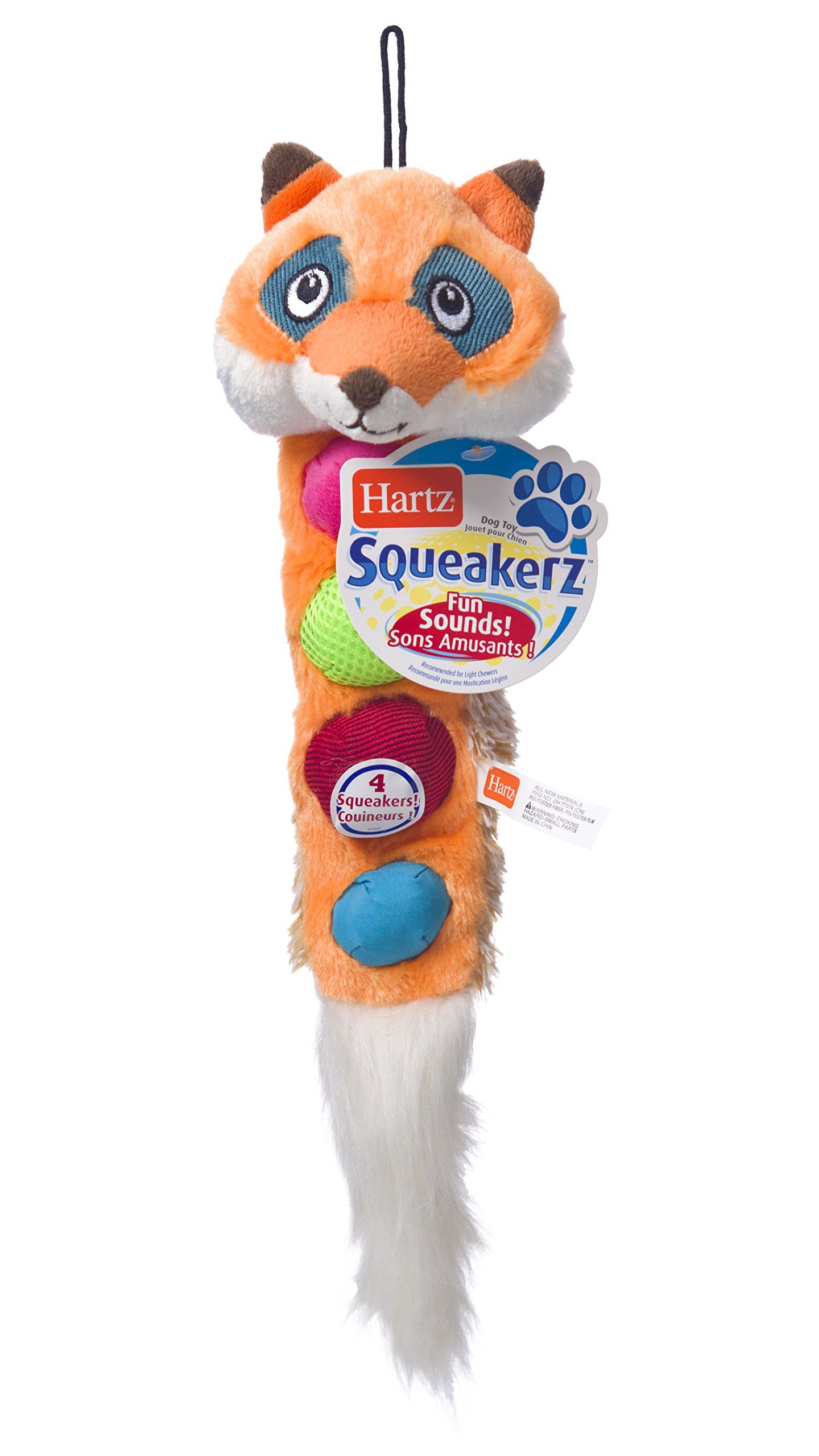 Hartz Squeakerz Stuffingfree Plush Woodland Animal Dog Toy You