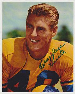 CRAZYLEGS HIRSCH LOS ANGELES RAMS HALL OF FAMER AUTOGRAPHED 8 X 10 PHOTO