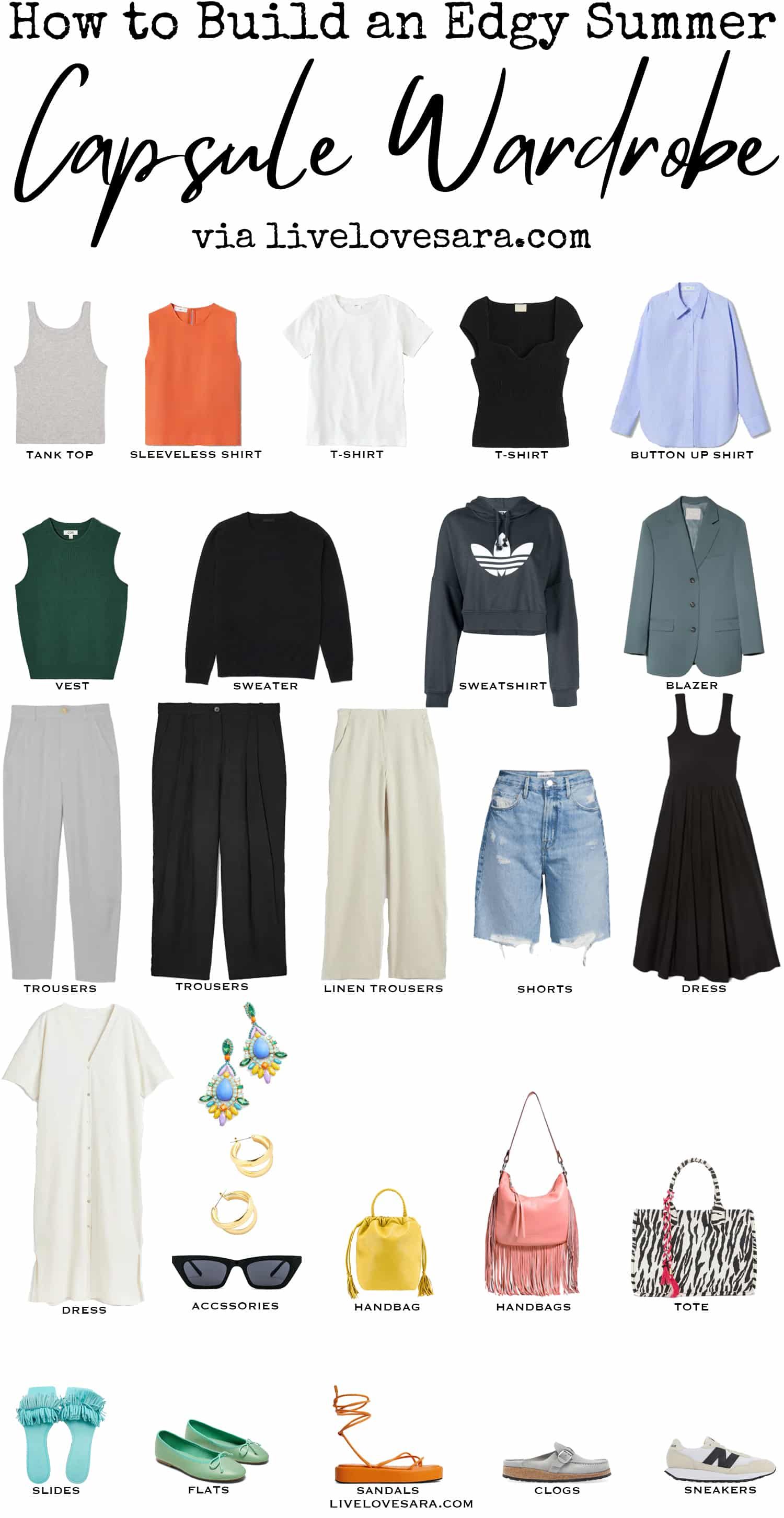 An Edgy Capsule Wardrobe for Summer