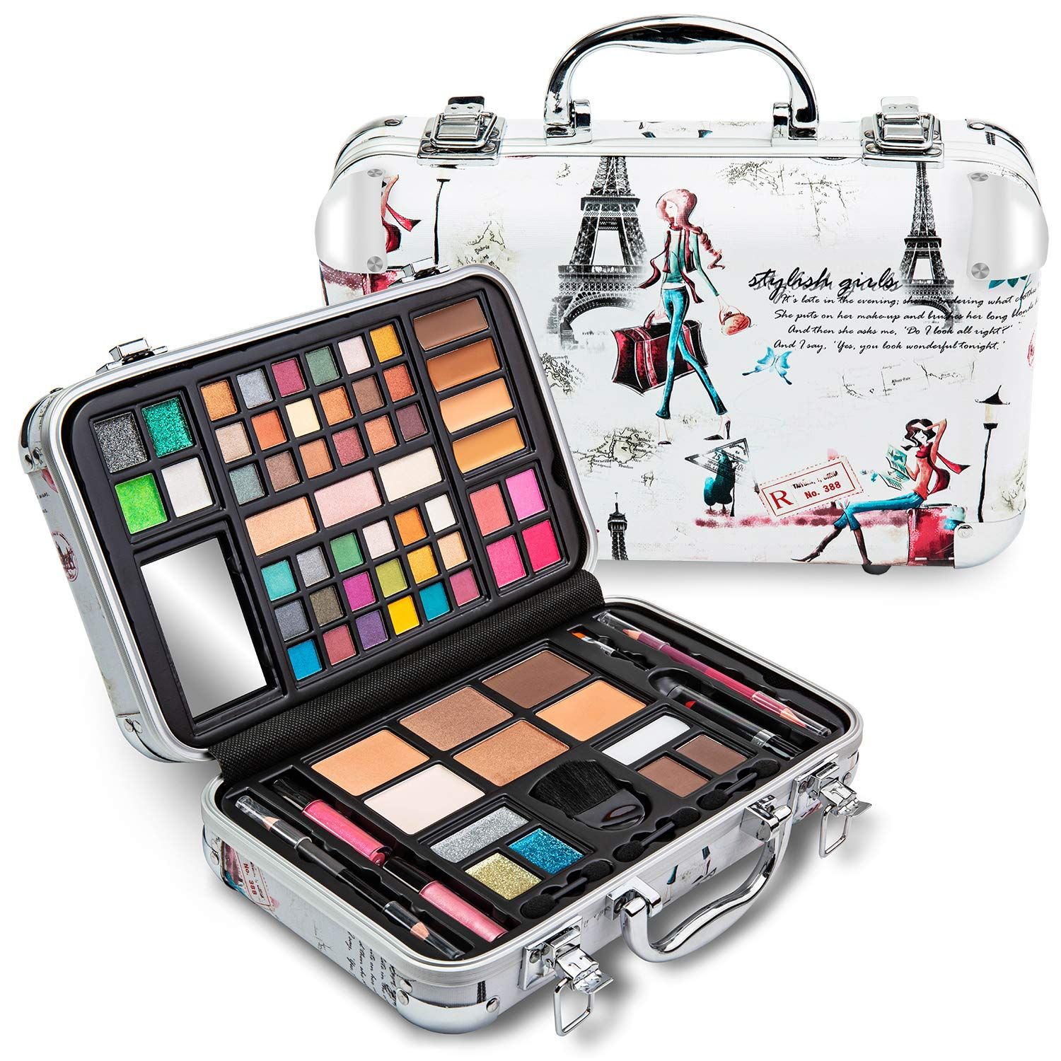 PRICES MAY VARY. MASSIVE PERSONAL MAKEUP KIT – Complete Cosmetic Starter Set Includes All the Supplies & Tools You Need to Do Beautiful, Quality Makeovers for Every Occasion AMAZING COLOR VARIETY – All-in-One Case Perfectly Complements Every Unique Skin Tone w/ a Full Spectrum of Neutral, Cool, Warm, Dark & Colorful Shades STUNNING EYES & LIPS – Vokai Carries Kits Featuring a Fantastic Selection of Individual Eye Shadow Palettes & Liners, Full-Size Lipsticks, Glosses, Stains & Crayons for Day & Kids Makeup, Eye Makeup, Makeup Box, Alexis Vogel Makeup, Mac Makeup Kits, Brow Wax, Cosmetic Sets, Body Glitter, Pencil Eyeliner