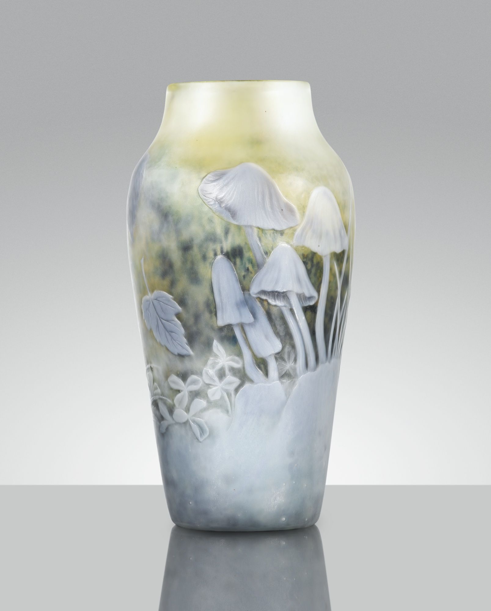 Emile Gall Vase Coprins, Vers 1898 1900 Coprins, An Internally Marqueterie Emile Gall Vase Coprins, Vers 1898 1900 Coprins, An Internally Marqueterie