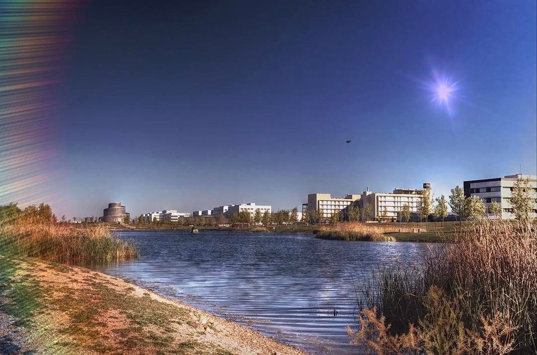 Lago Del Parque Lineal De Plaza Reflection Sky Clouds En Zaragoza Ok Streets Igersaragon Igerespaña Igersspain Ig Instagram Instagram Posts Outdoor