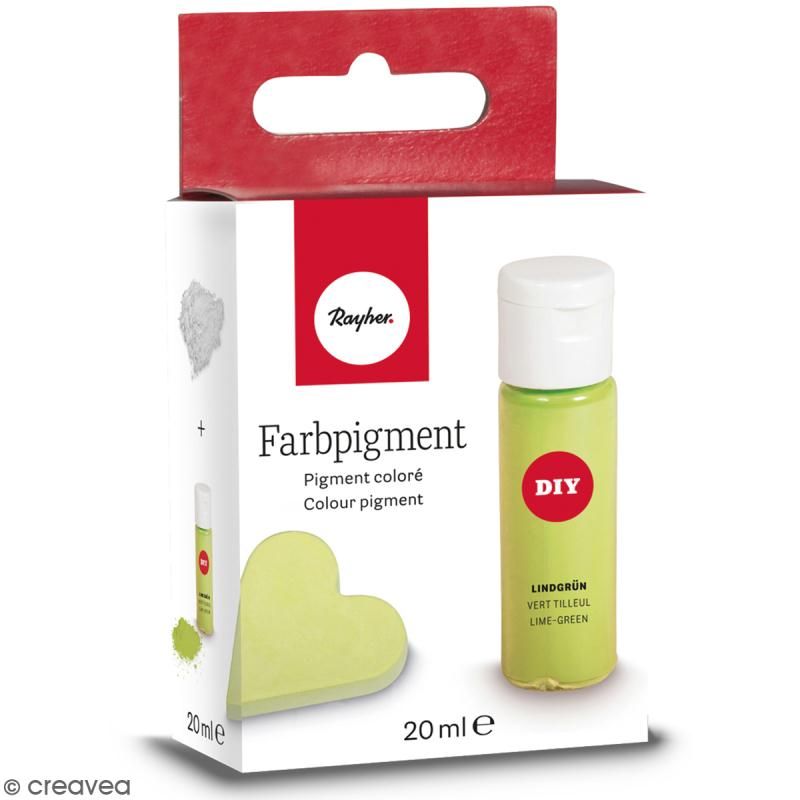 Pigment coloré pour béton créatif - Vert tilleul - 20 ml - Préparation pour béton créatif - Creavea