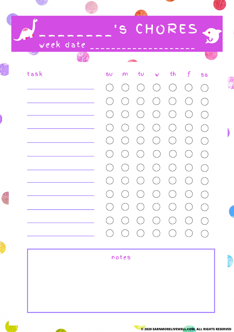 Download Colorful Weekly Planner and Household Organizer (with ...