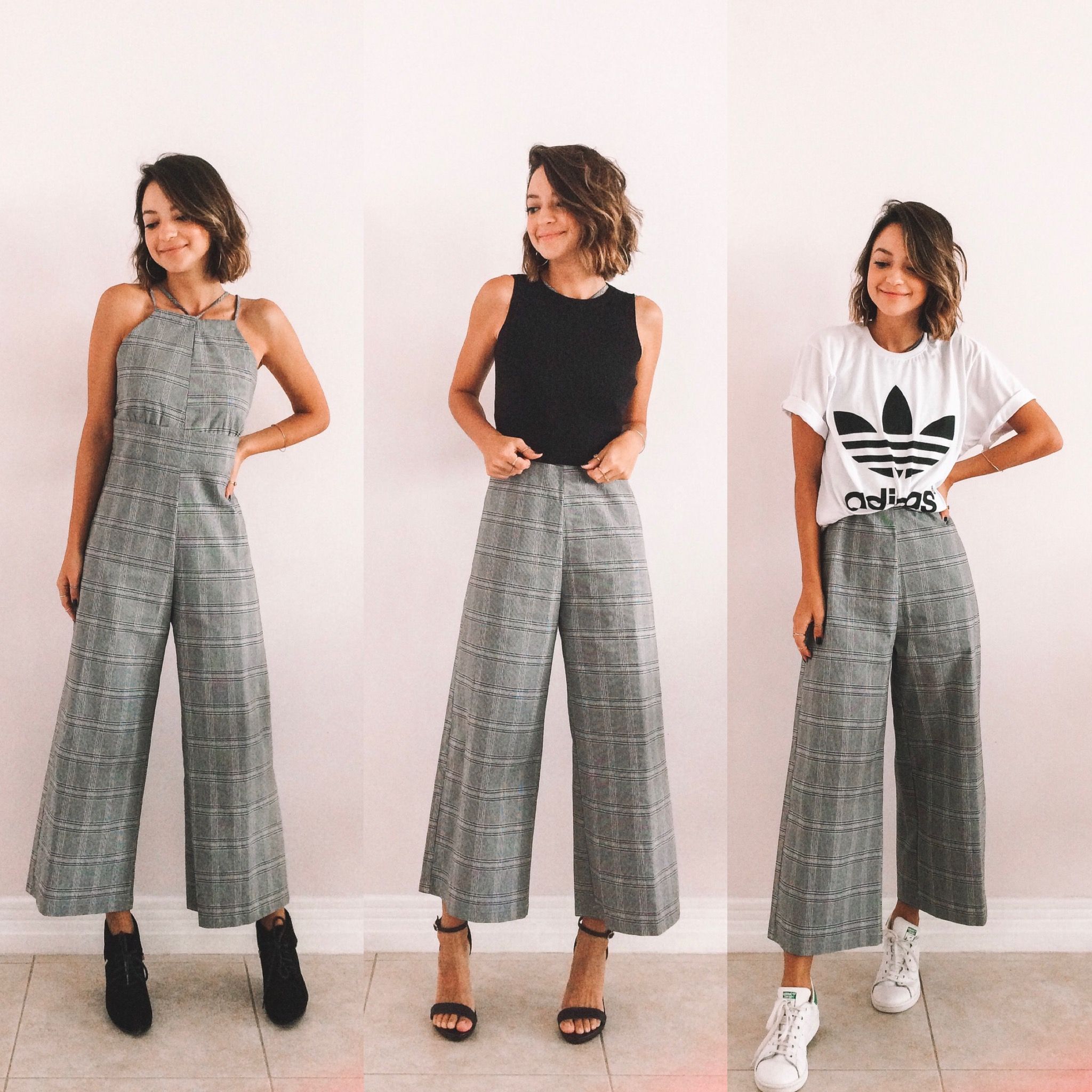 macacão não precisa ser só isso! com sobreposição, esse virou uma calça linda! ;) | Looks pantacourt, Looks, Looks casuais