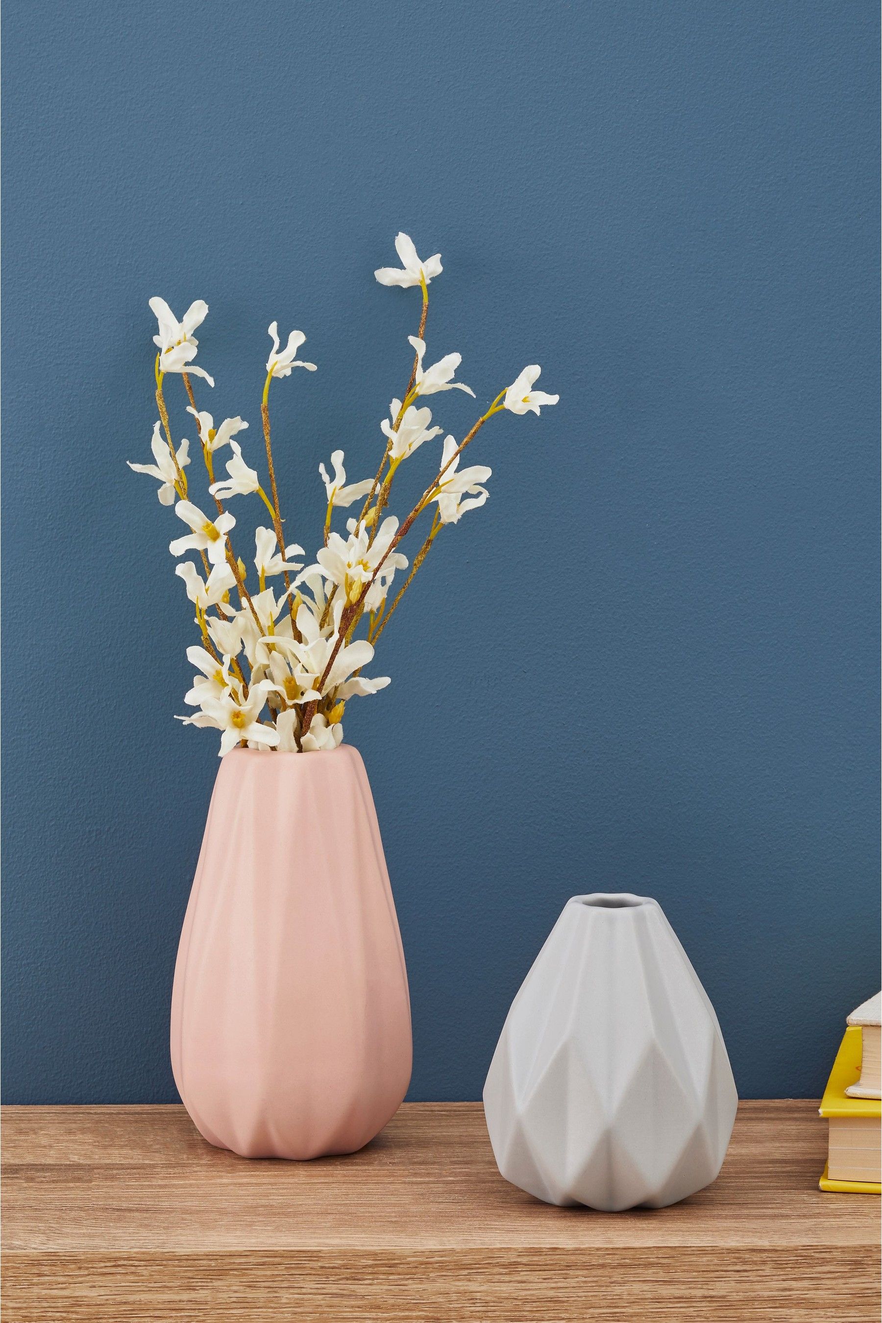 Next Set Of 2 Pleated Vases Pink Diy Vase Vase Home Decor Wall Art