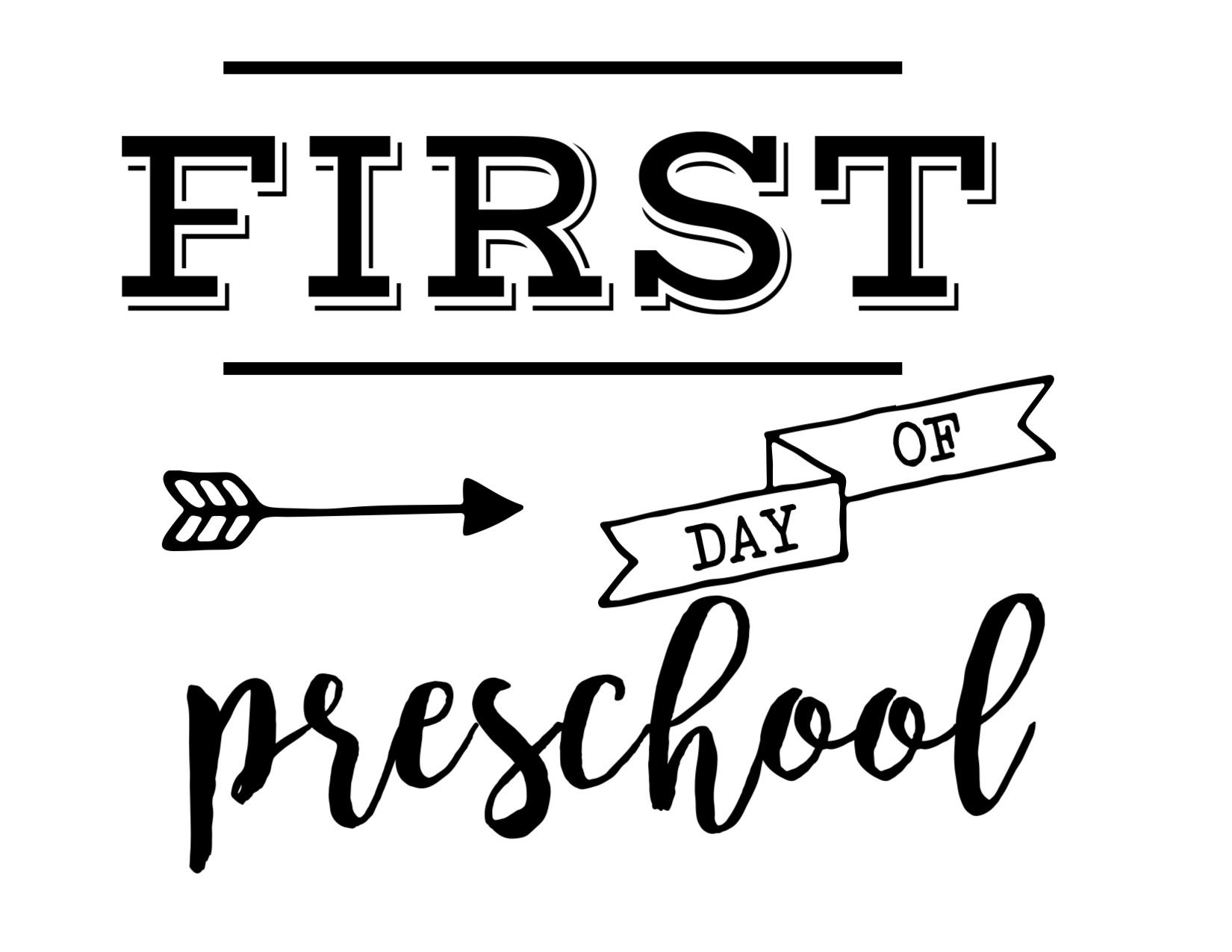 Pin by means of Cheryl Oliphant upon higher education Higher education symptoms, Initially working day graphic regarding First Day of Preschool Printable identified as Pin through Cheryl Oliphant upon faculty Higher education signs and symptoms, Very first working day