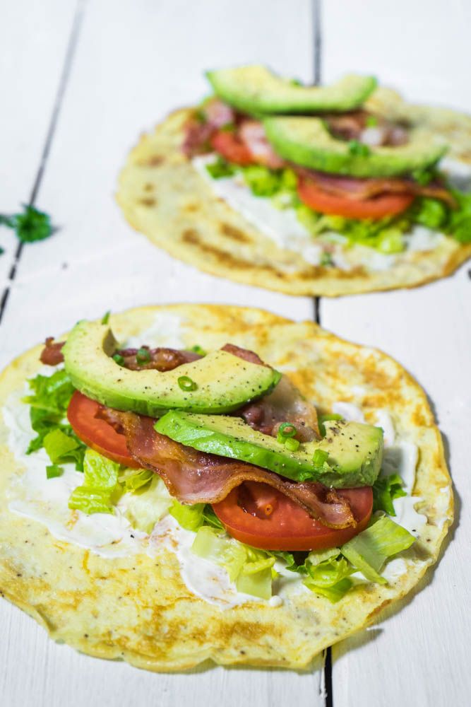 Breakfast Burrito Wrap with Bacon and Avocado #ketobreakfast