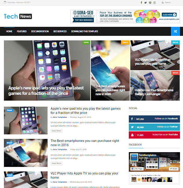 tech news free seo friendly and responsive blogger template free blogger seo friendly templates
