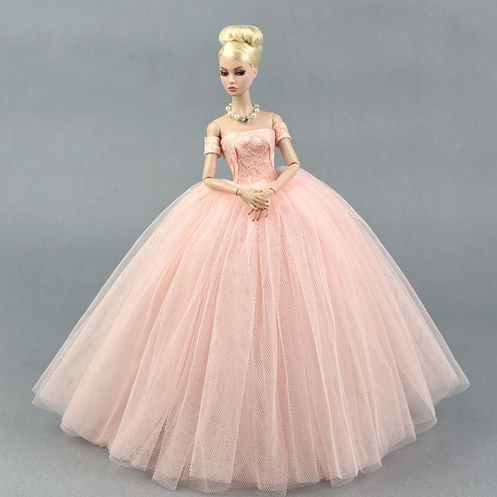 Fashion Kids Doll Clothes Black Long Sleeve Ballet Dress For 1//6 Doll Party Gown