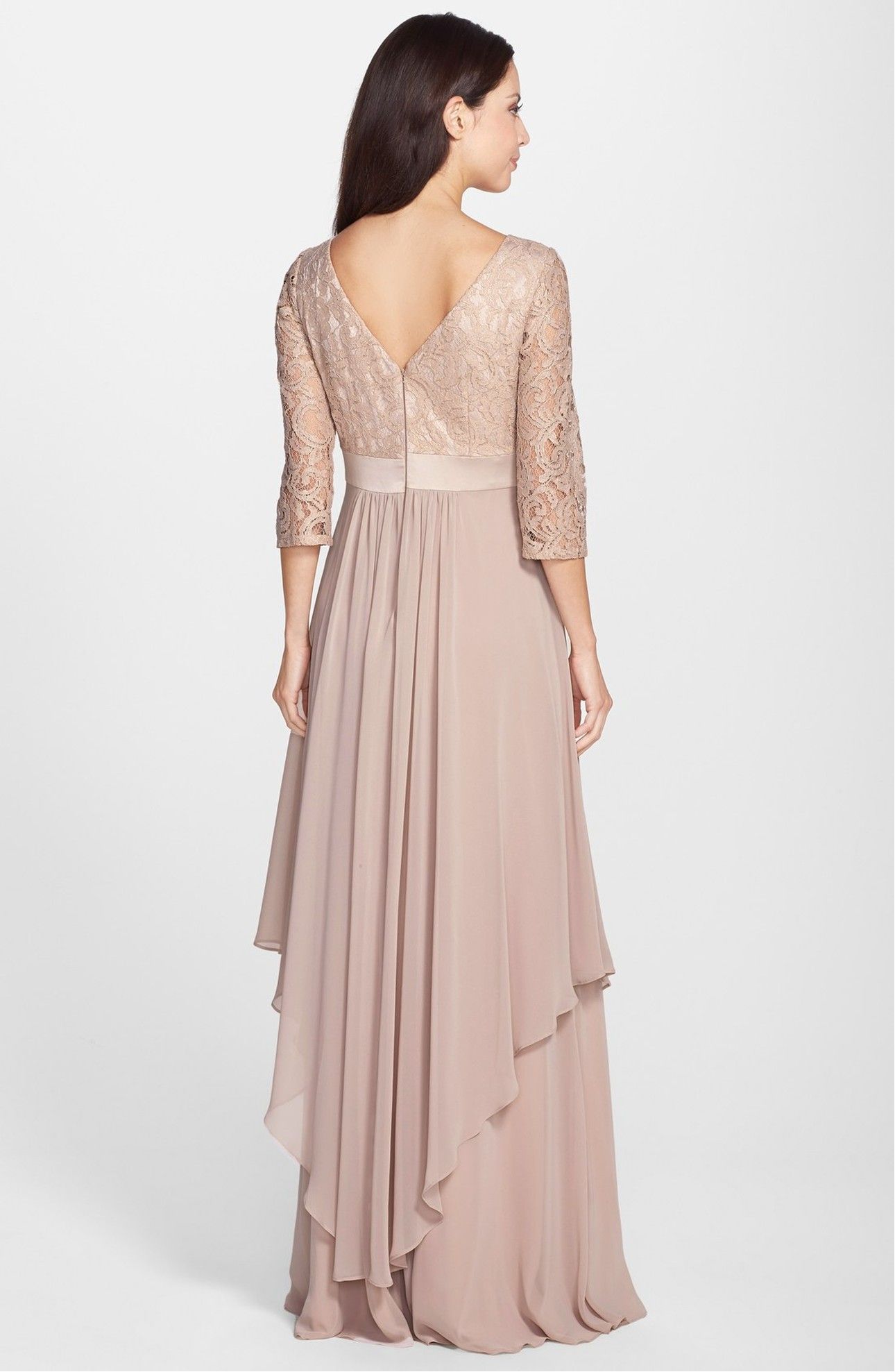 embellished chiffon gown